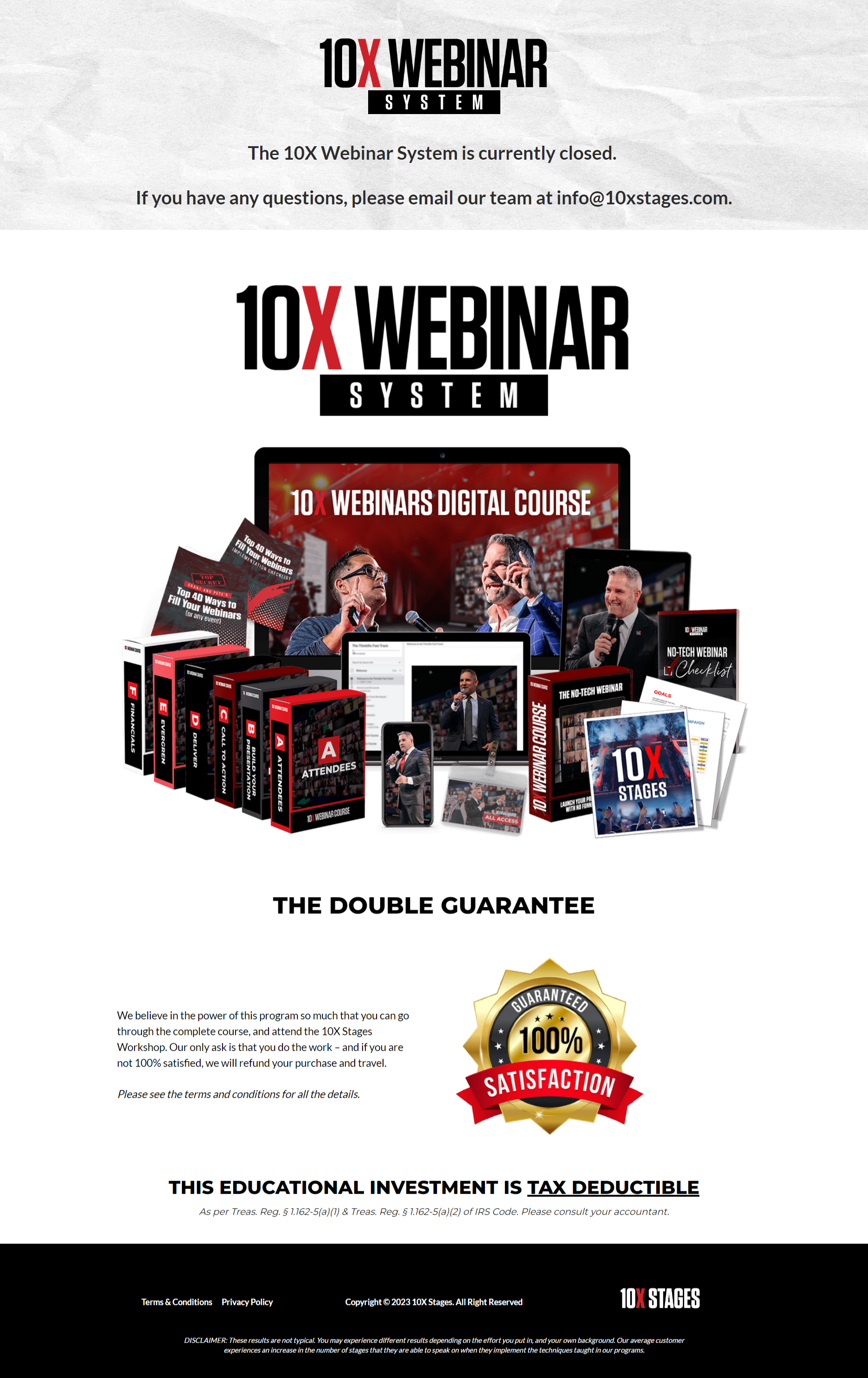 Grant Cardone – 10X Stages Workshop + Webinar Course