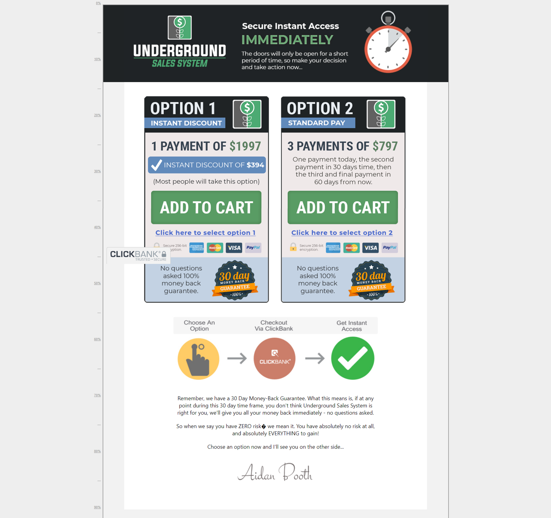 Aidan Booth – Underground Sales System