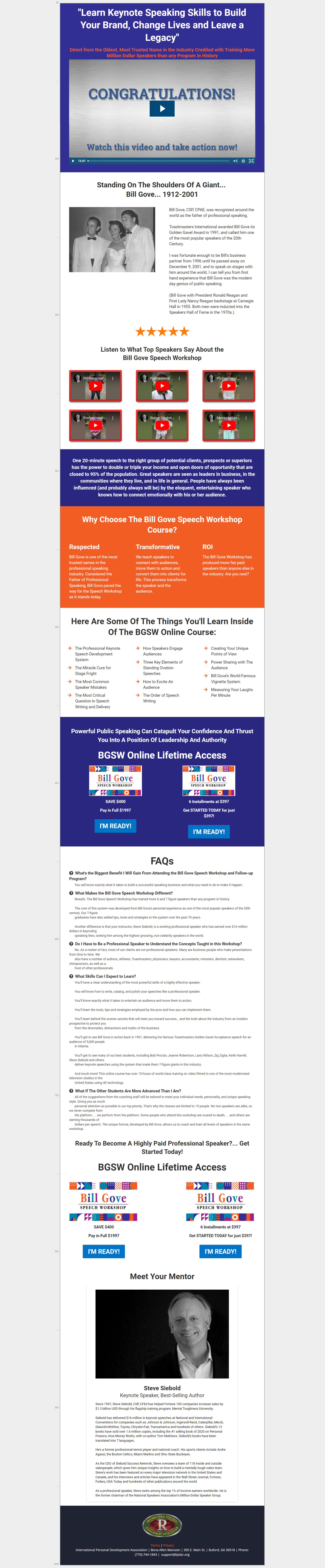 Steve Siebold – Bill Gove Speech Workshop
