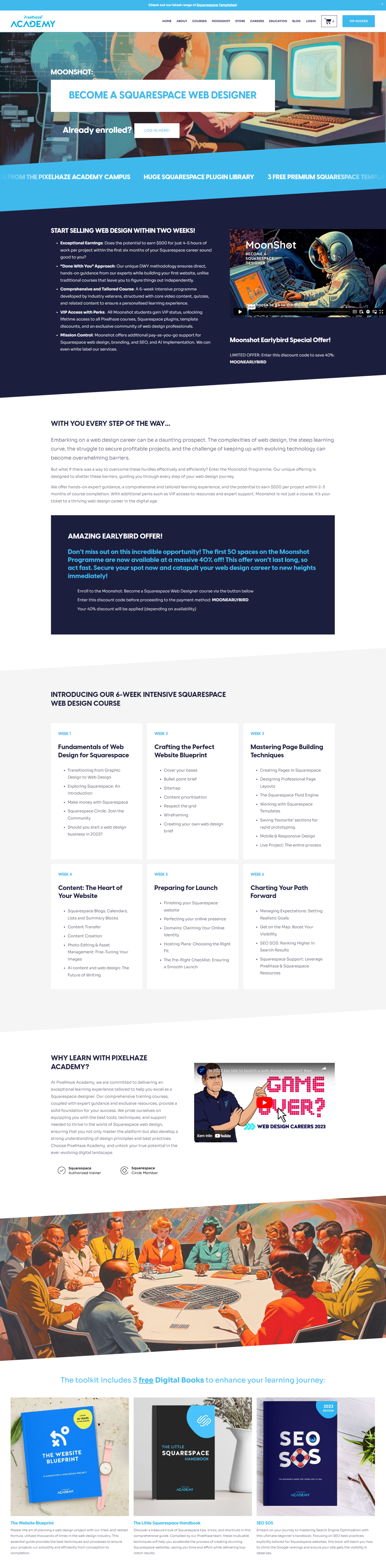 Pixelhaze Academy – Become Square Space Web Designer