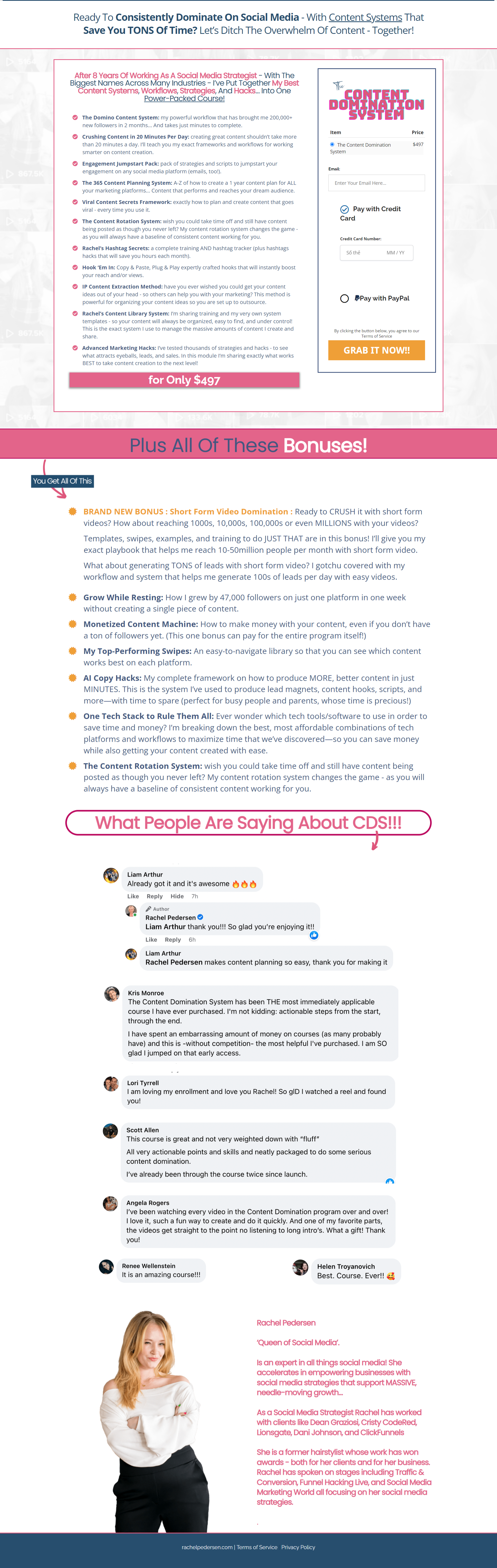 Rachel Pedersen – The Content Domination System