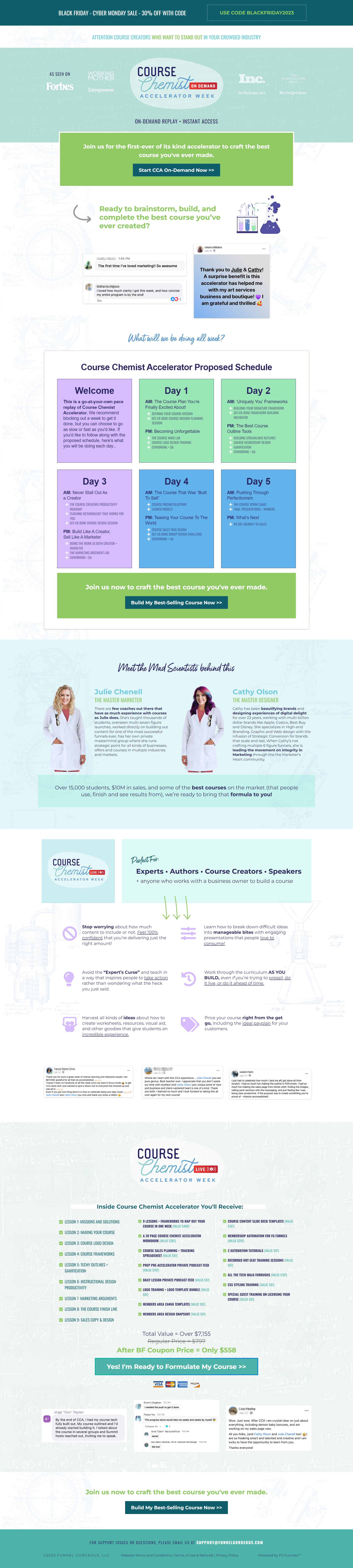 Julie and Cathy - Course Chemist Live Accelerator