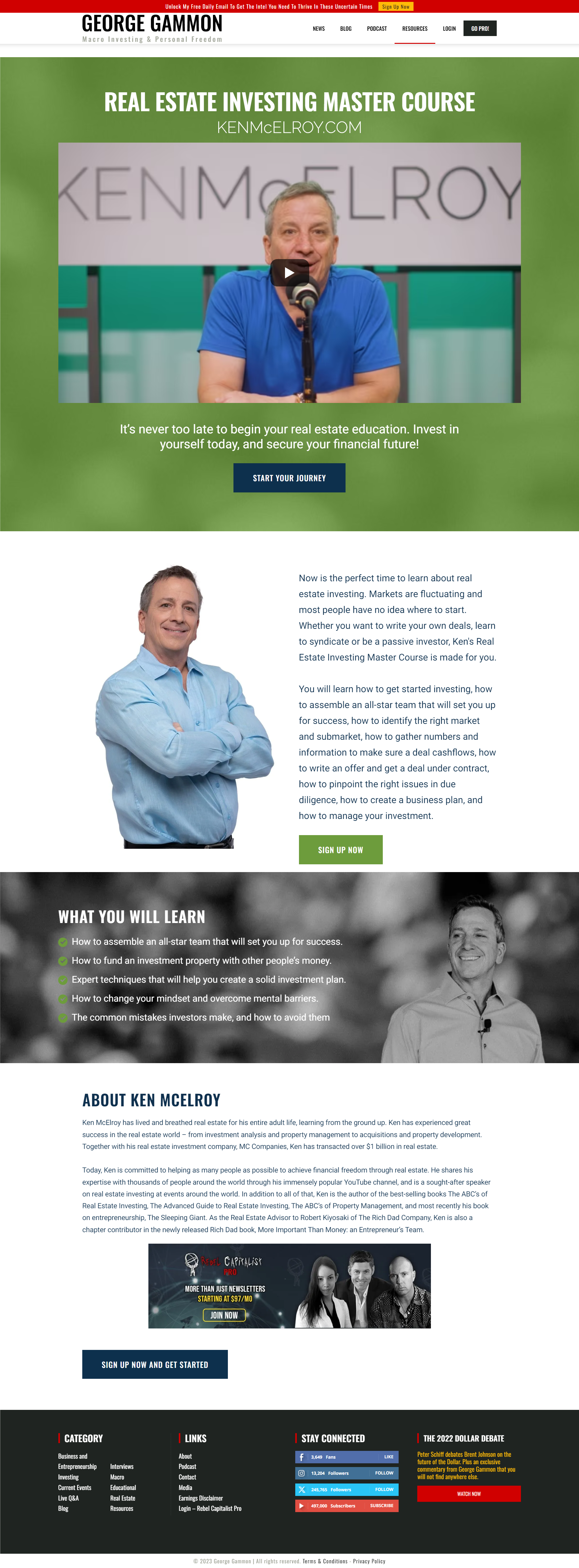 Ken McElroy - Real Estate Investing Master Course