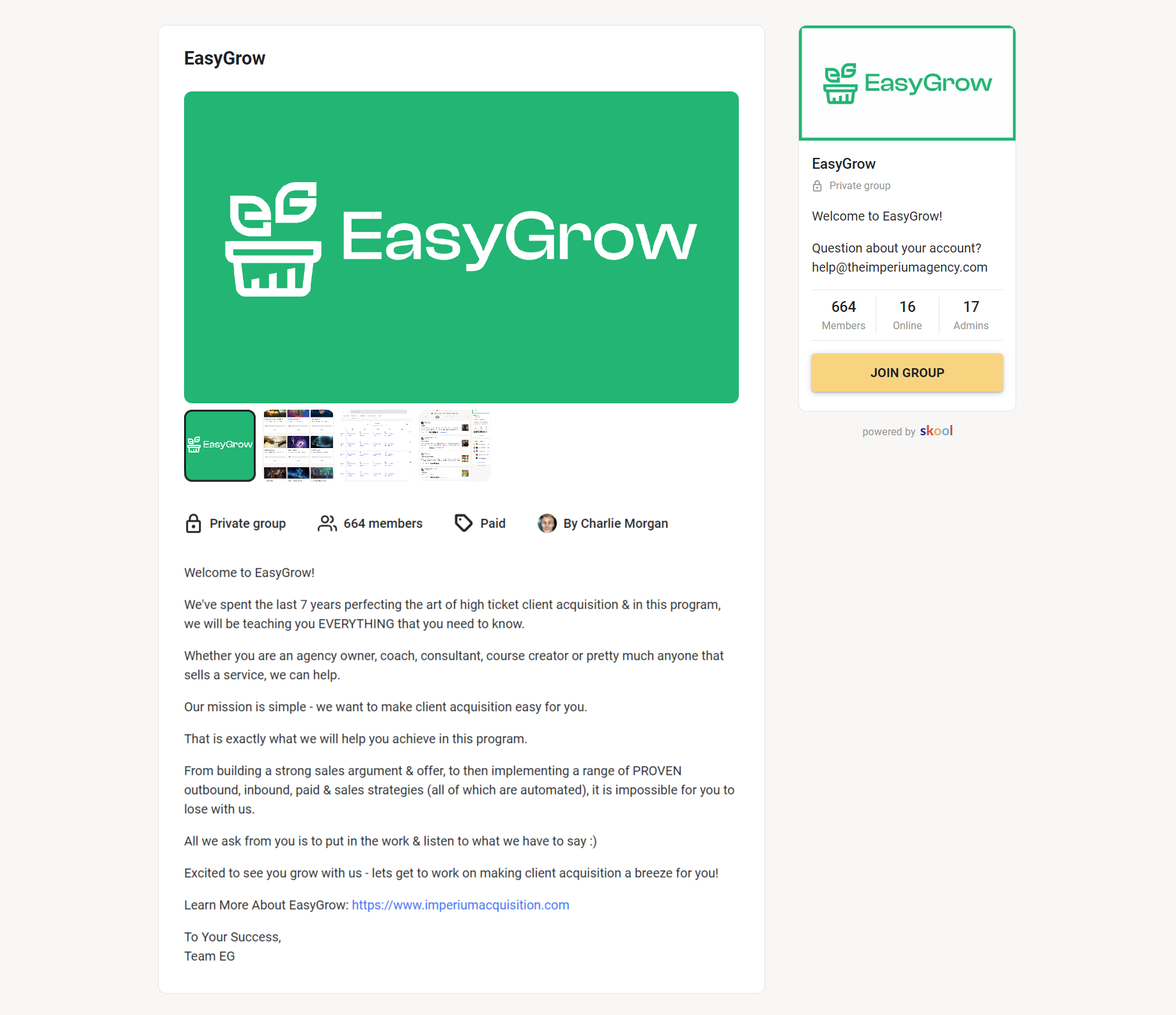 Charlie Morgan - EasyGrow 2024 Updates