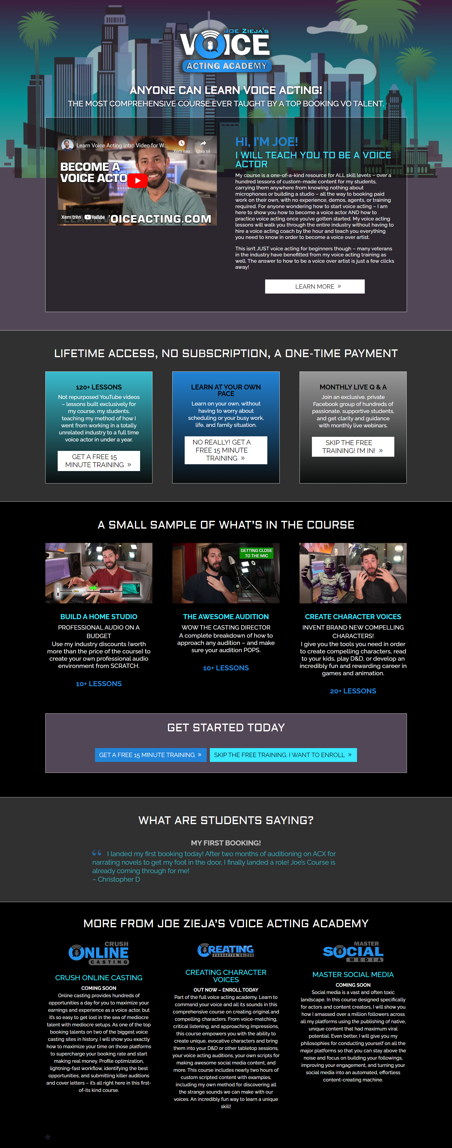 Joe Zieja - The Voice Acting Academy