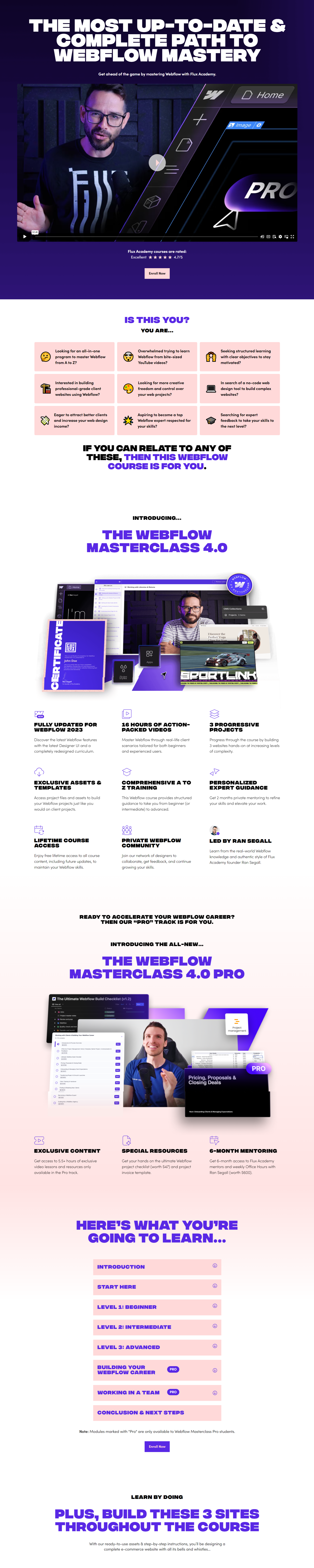 Flux Academy - The Webflow Masterclass 4.0 PRO
