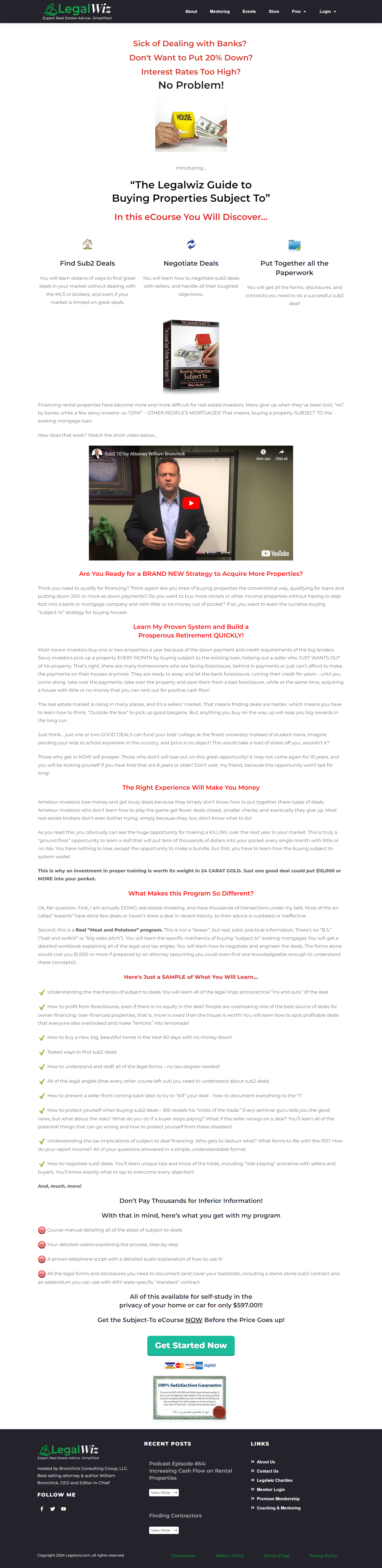 Bill Bronchick (LegalWiz) – Buying Properties Subject To