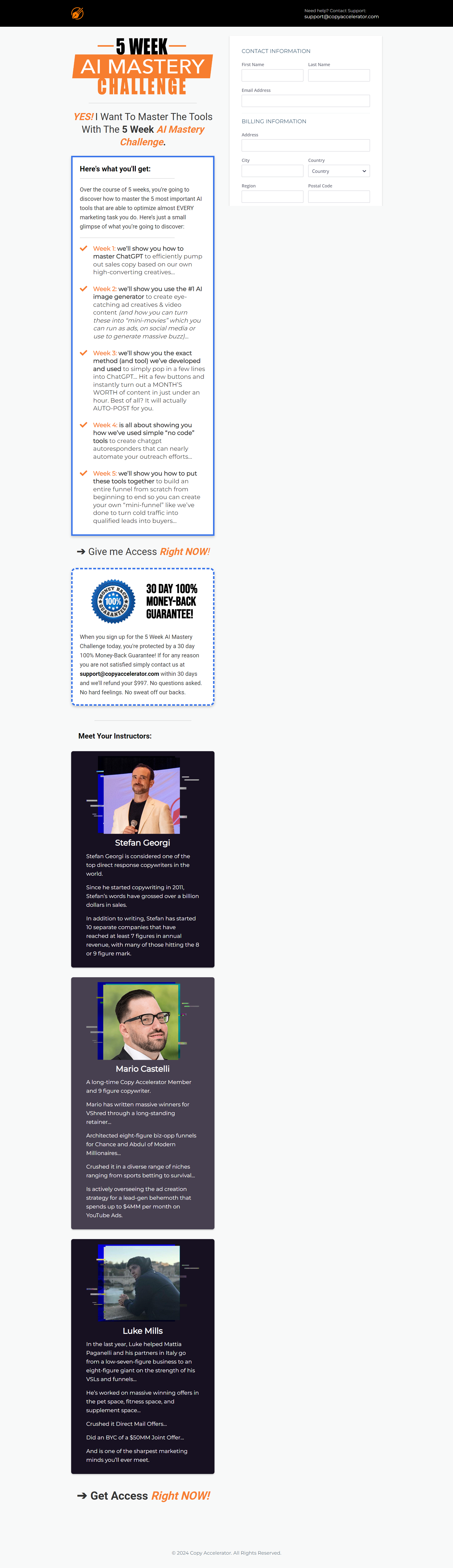 Copy Accelerator – 5 Week Mastery AI Challenge
