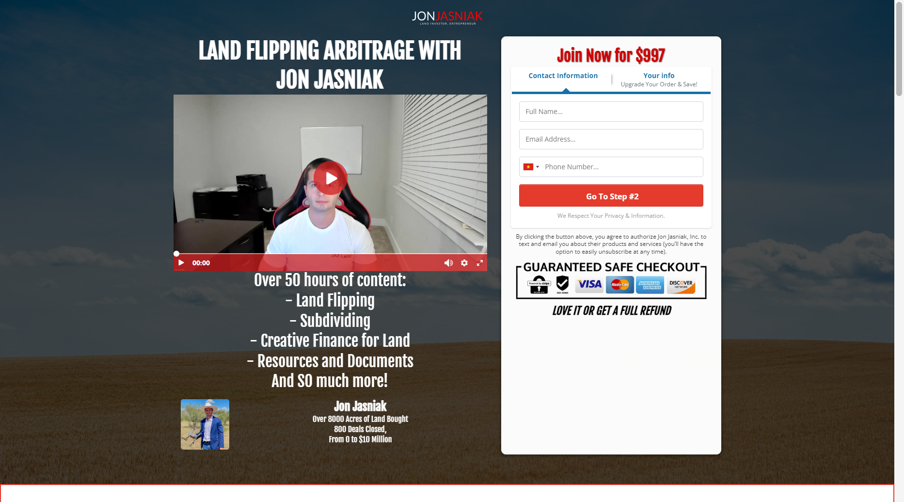 Jon Jasniak - Land Flipping Arbitrage