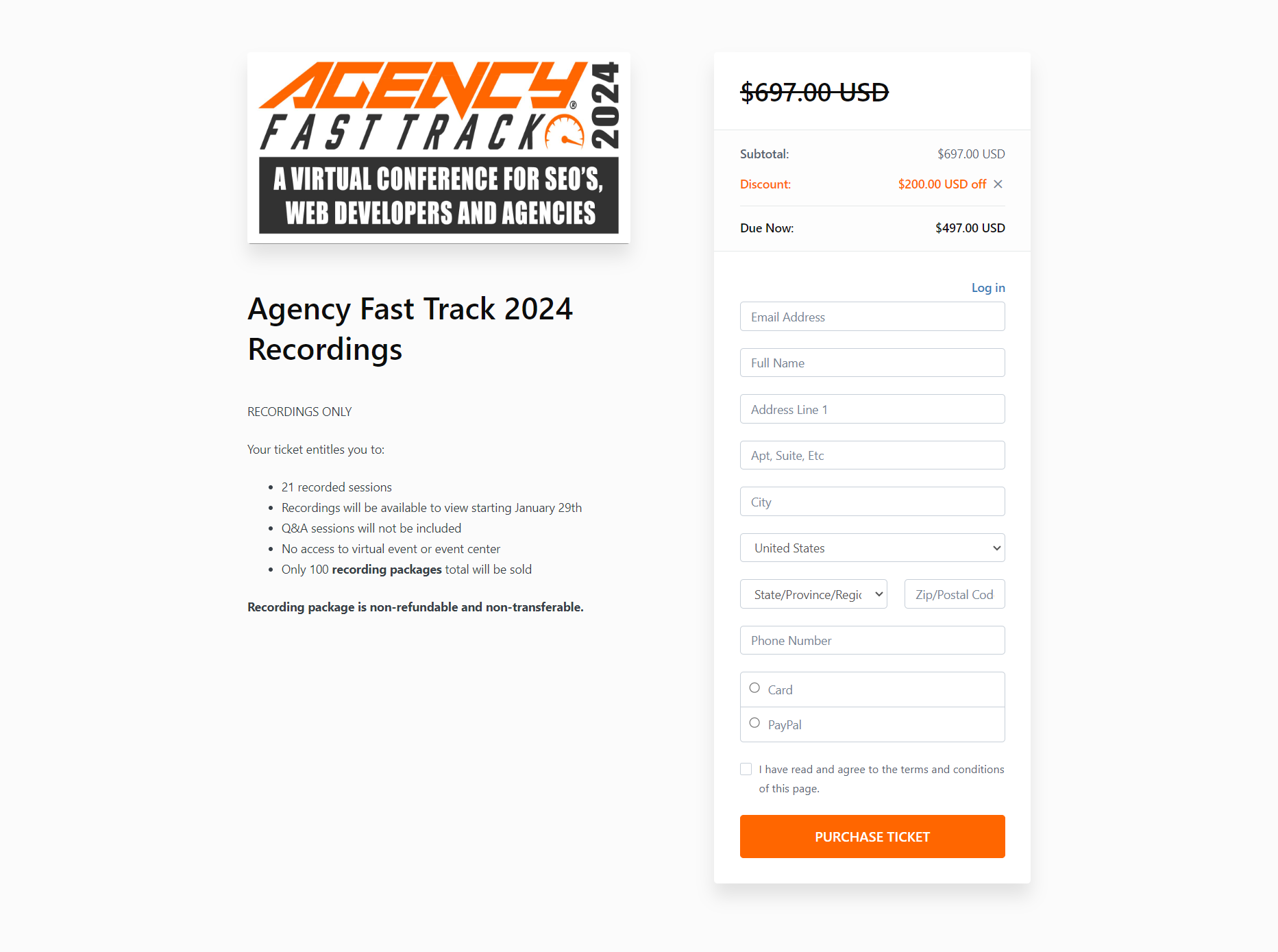Agency Fast Track 2024 Recordings