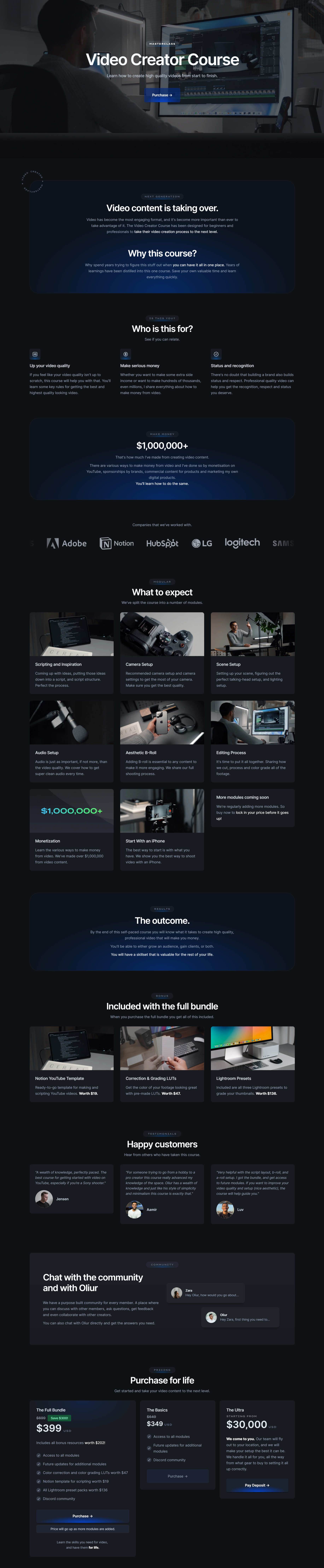 Oliur - Video Creator Course