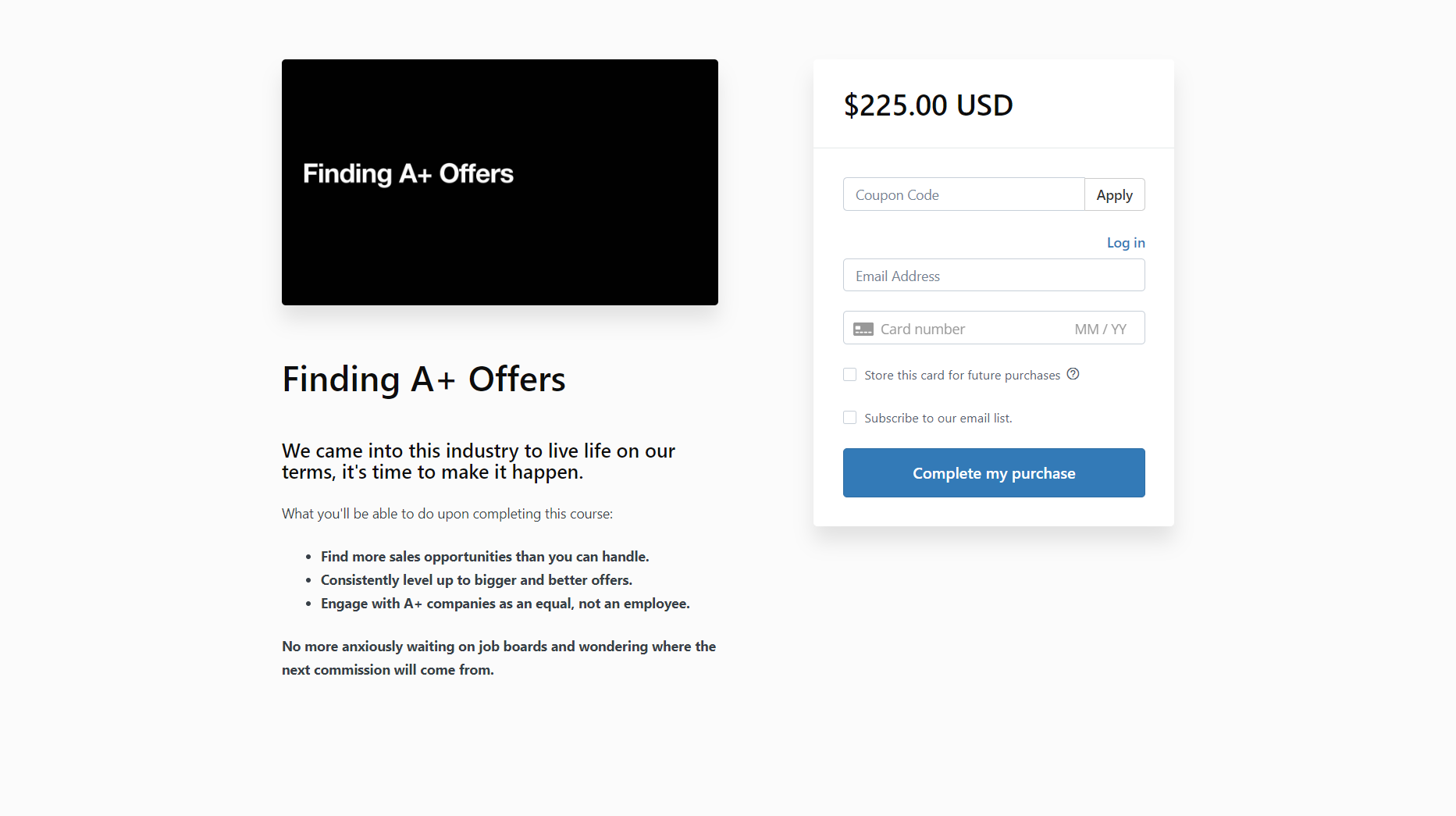 James Lawrence - Finding A+ Offers (High Ticket Sales)