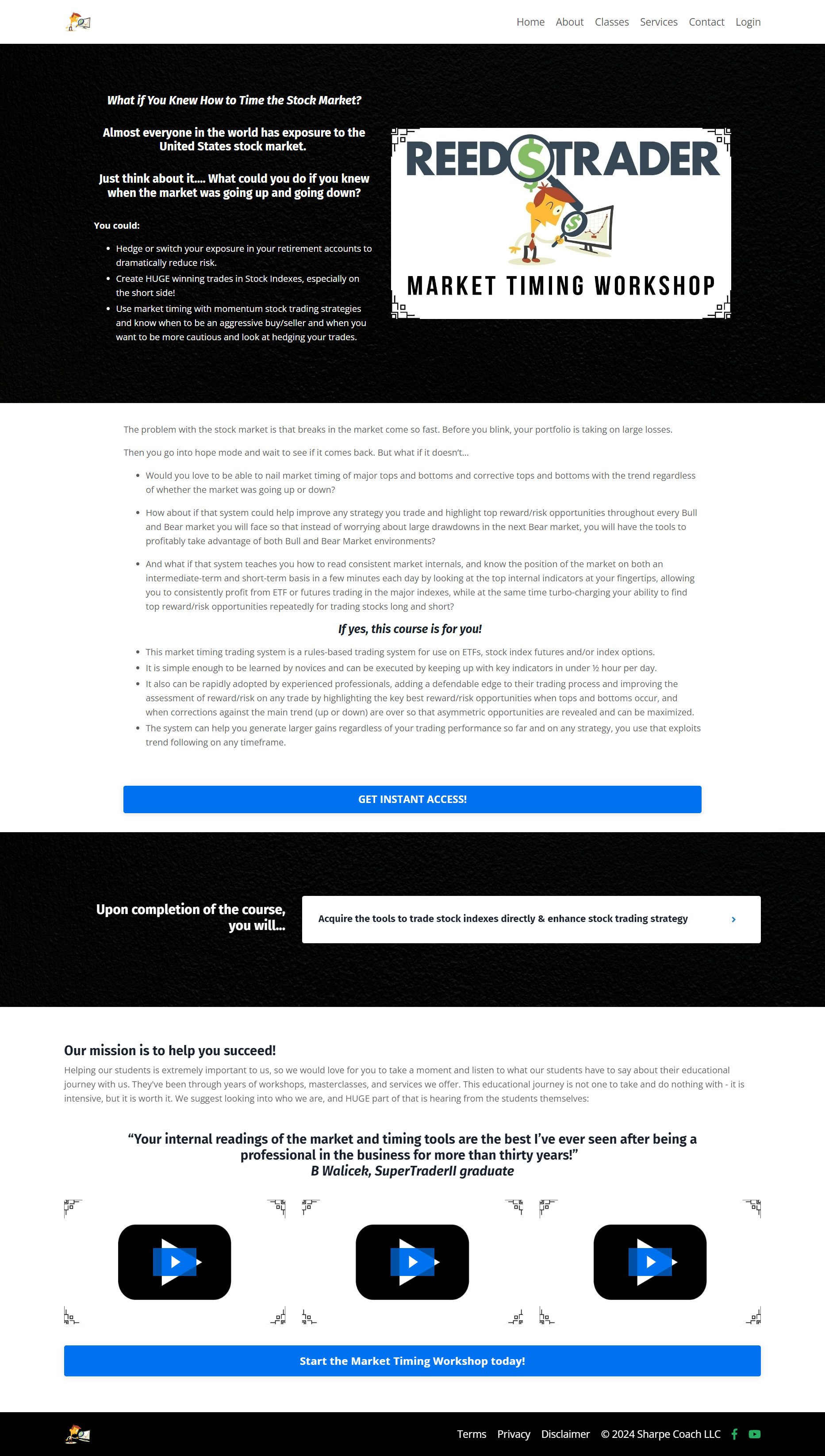 Reedstrader - Stock Market Timing Workshop