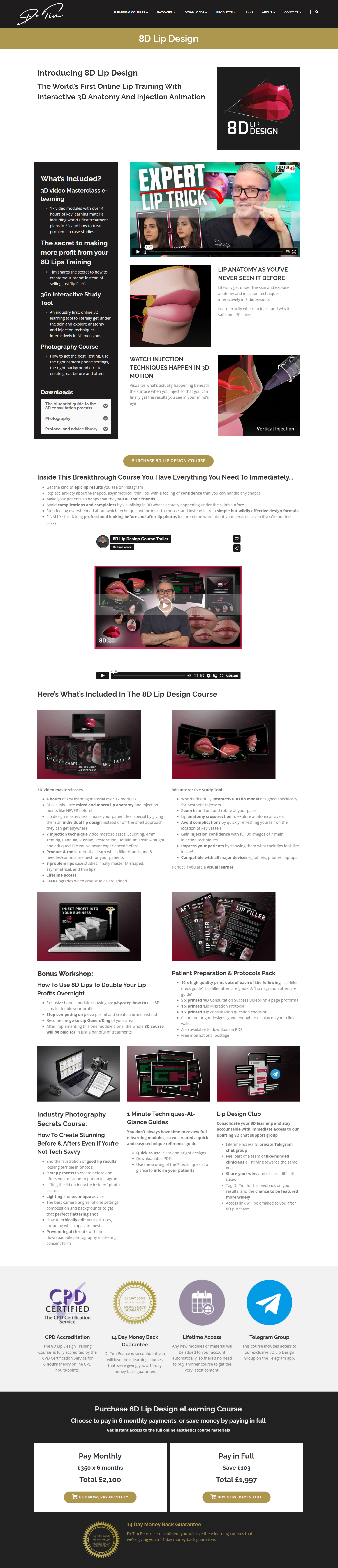 Tim Pearce - 8D Lip Design eLearning Fillers Course