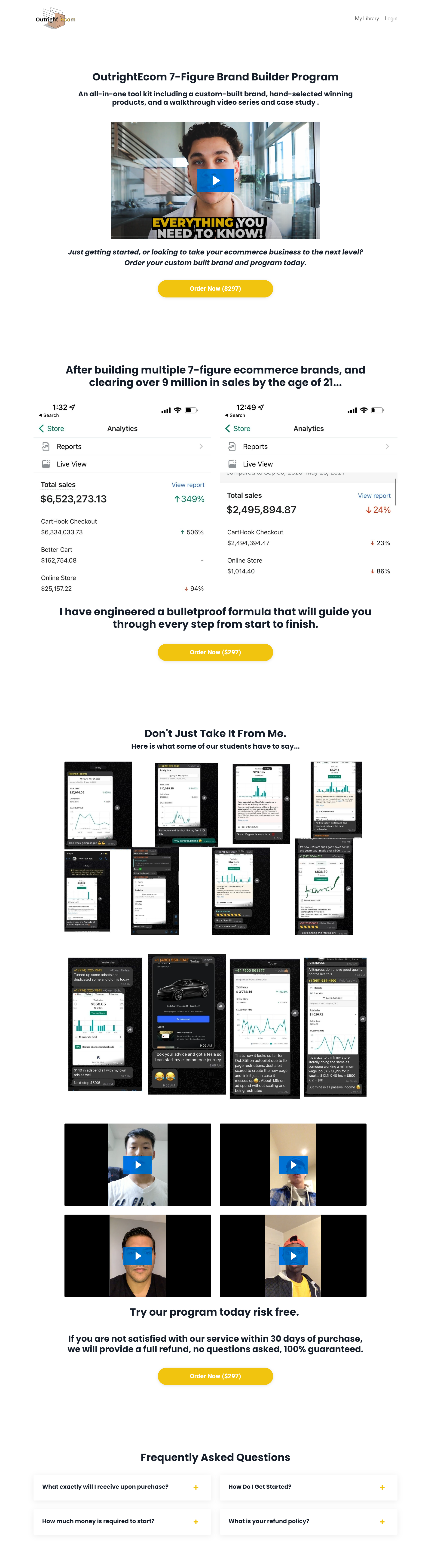 Nathan Nazareth - OutrightEcom 7-Figure Brand Builder Program