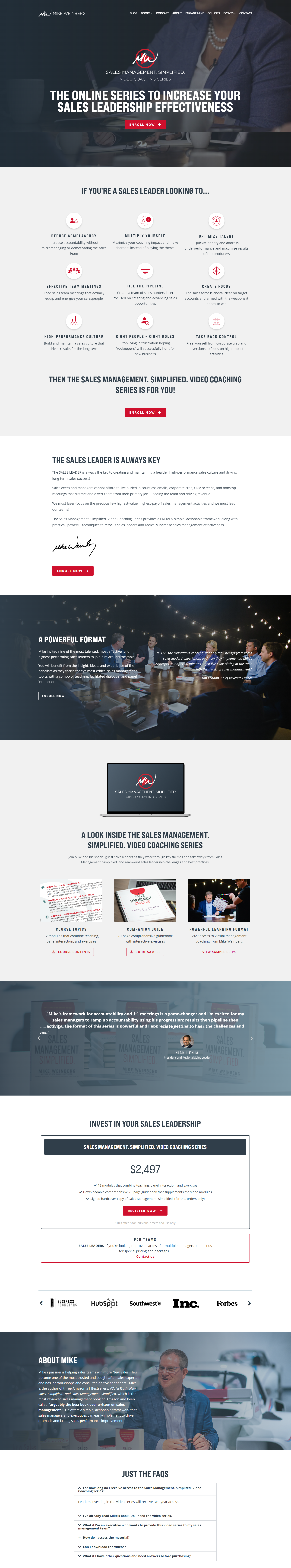 Mike Weinberg – The Sales Management Simplified