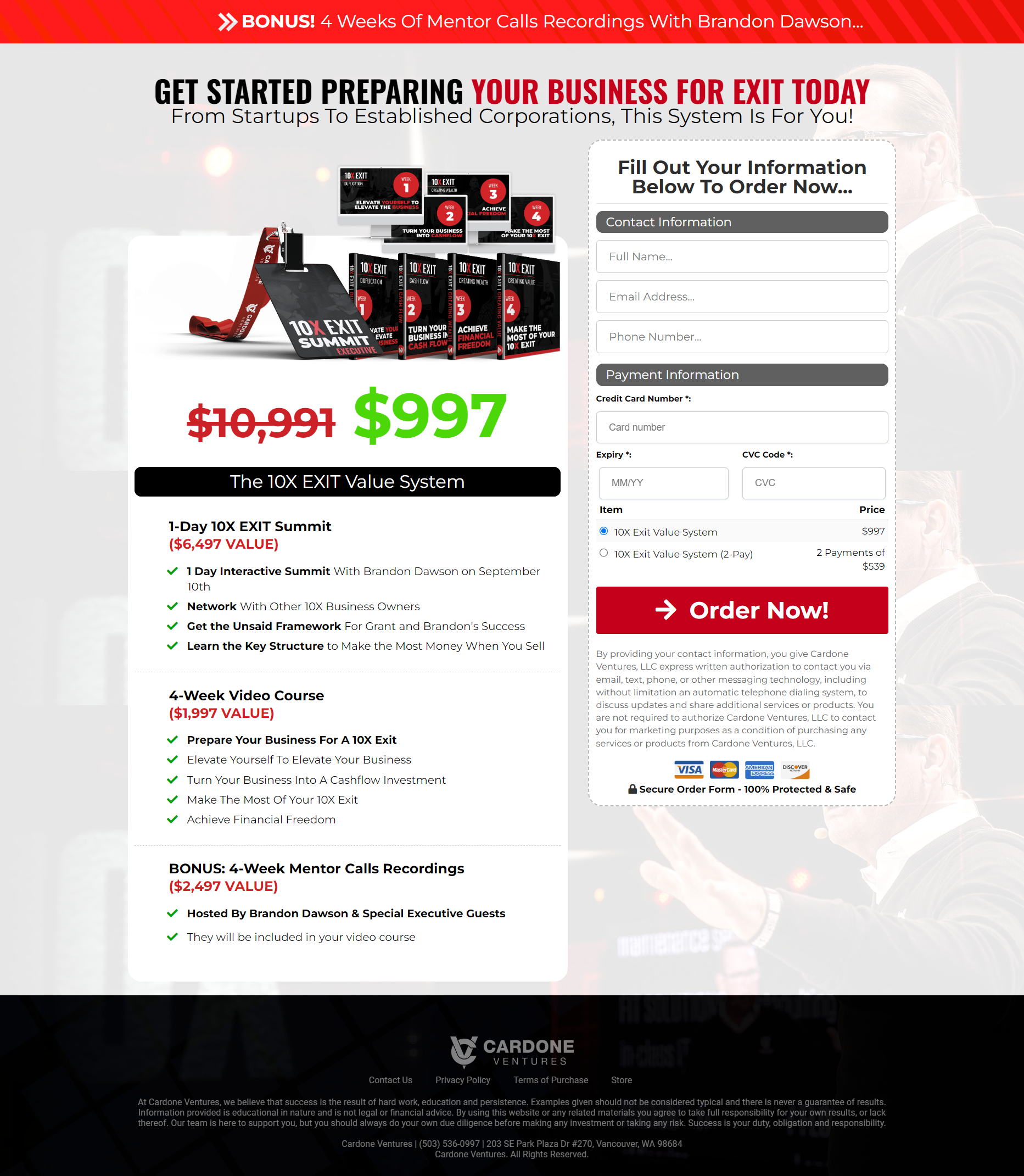 Grant Cardone – 10X Exit Value System