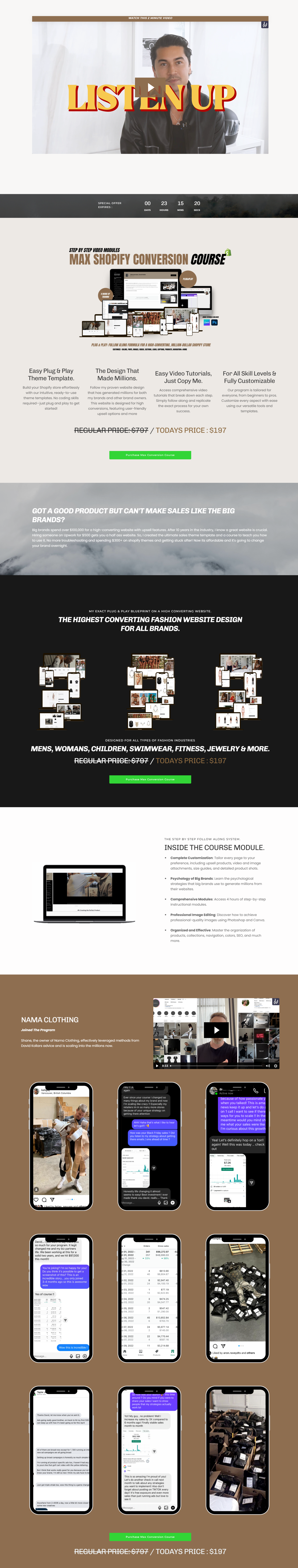David Kollar – Max Conversion Shopify Course