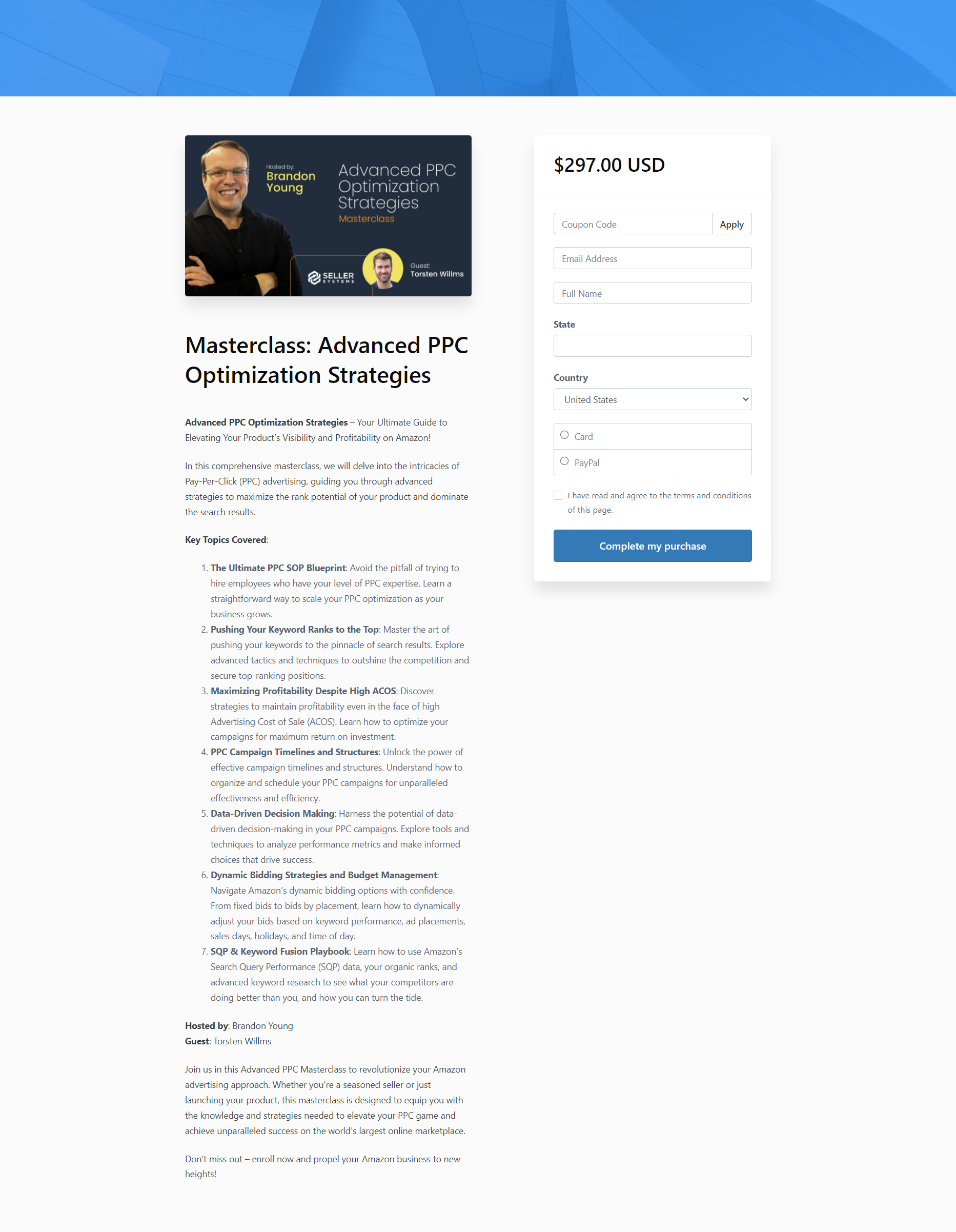 Brandon Young – Masterclass Advanced PPC Optimization Strategies
