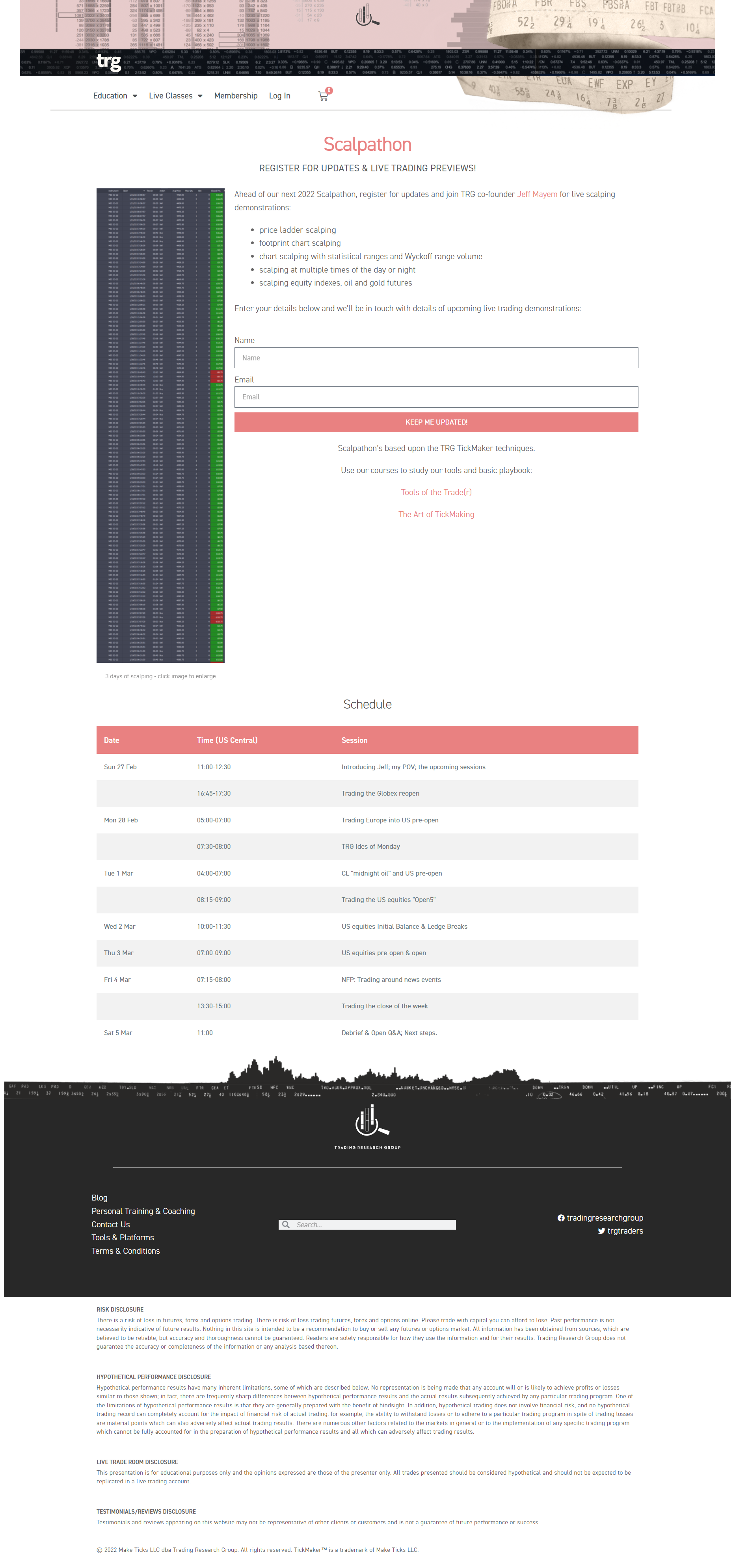 Trading Research Group – Scalpathon