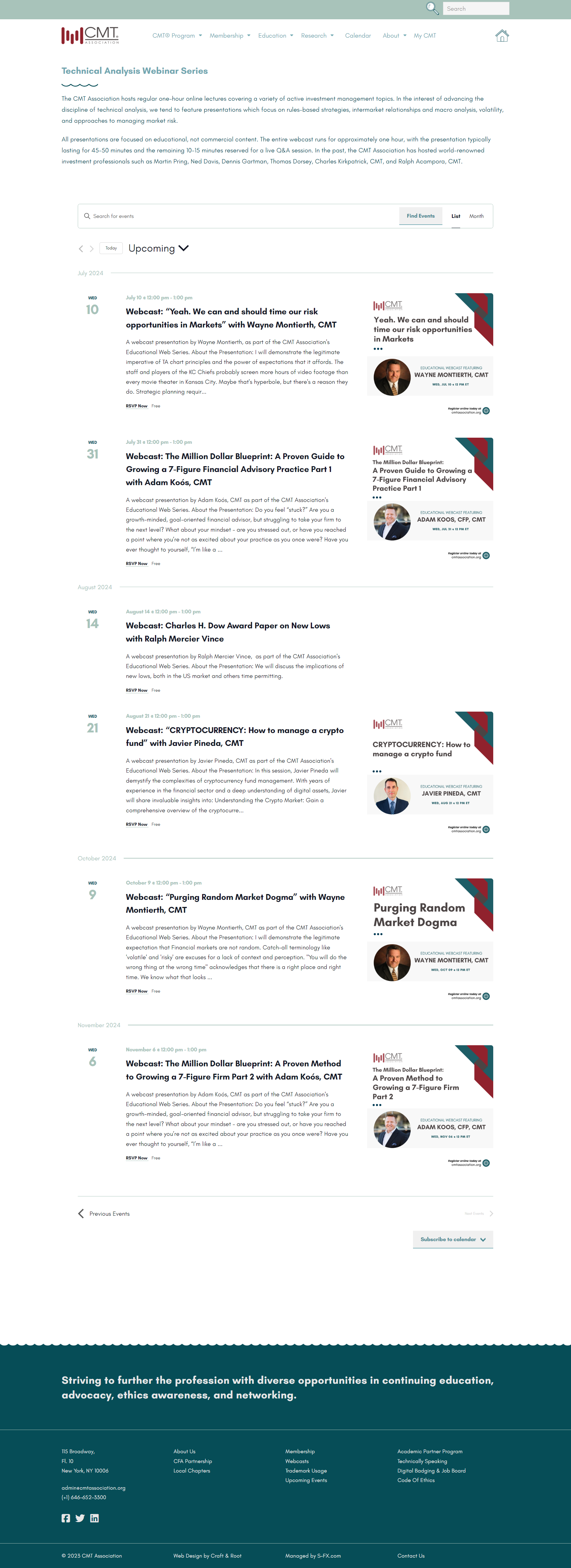 CMT Association Entire Webinars