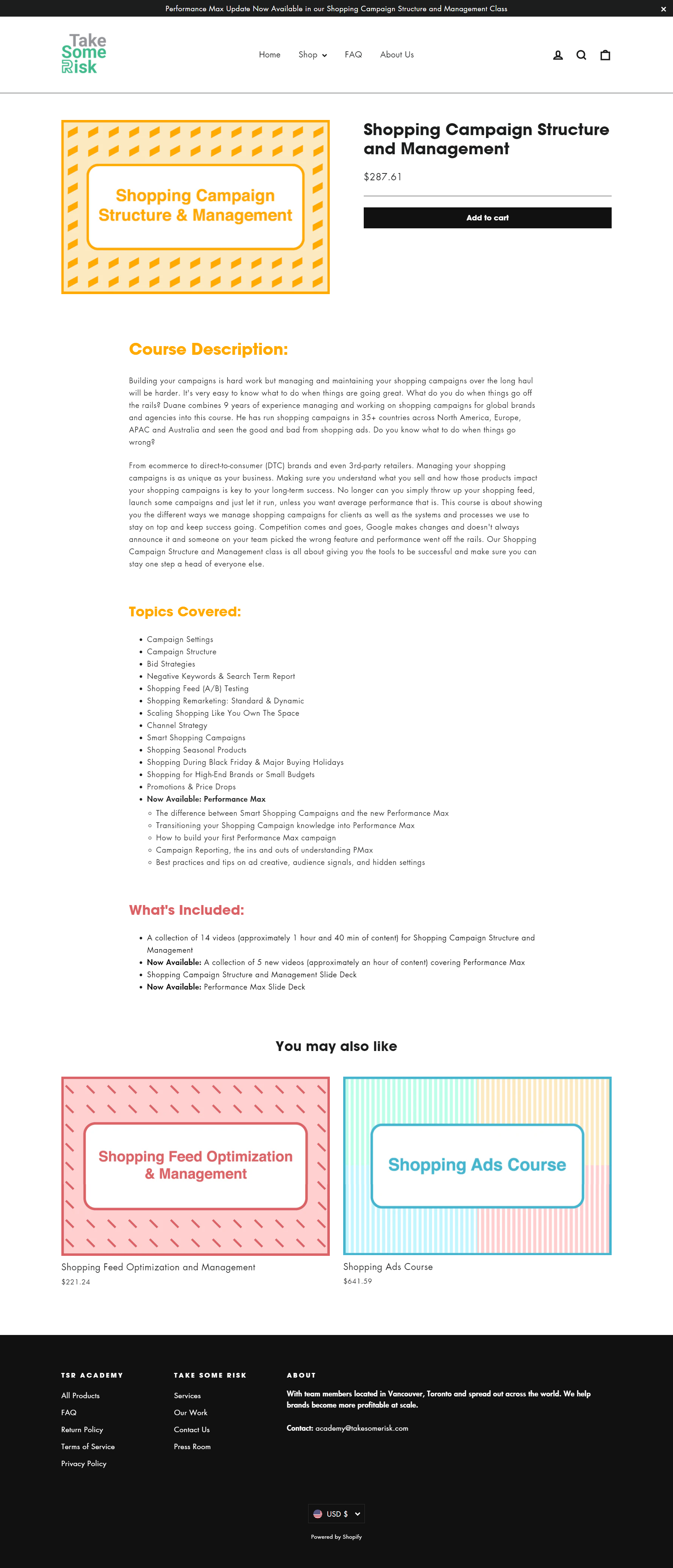 Take Some Risk – Shopping Campaign Structure and Management