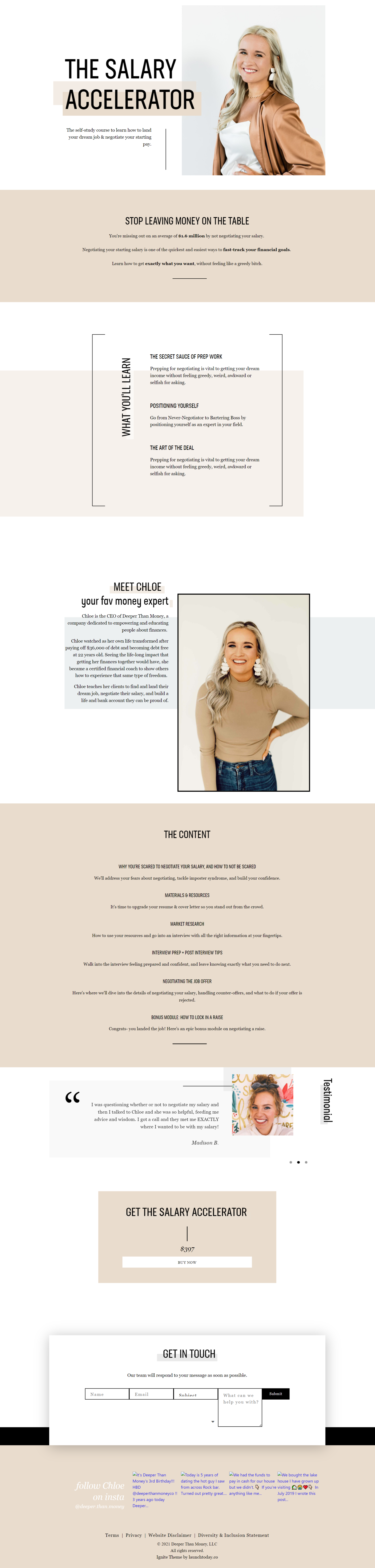 Chloe Elise - The Salary Accelerator