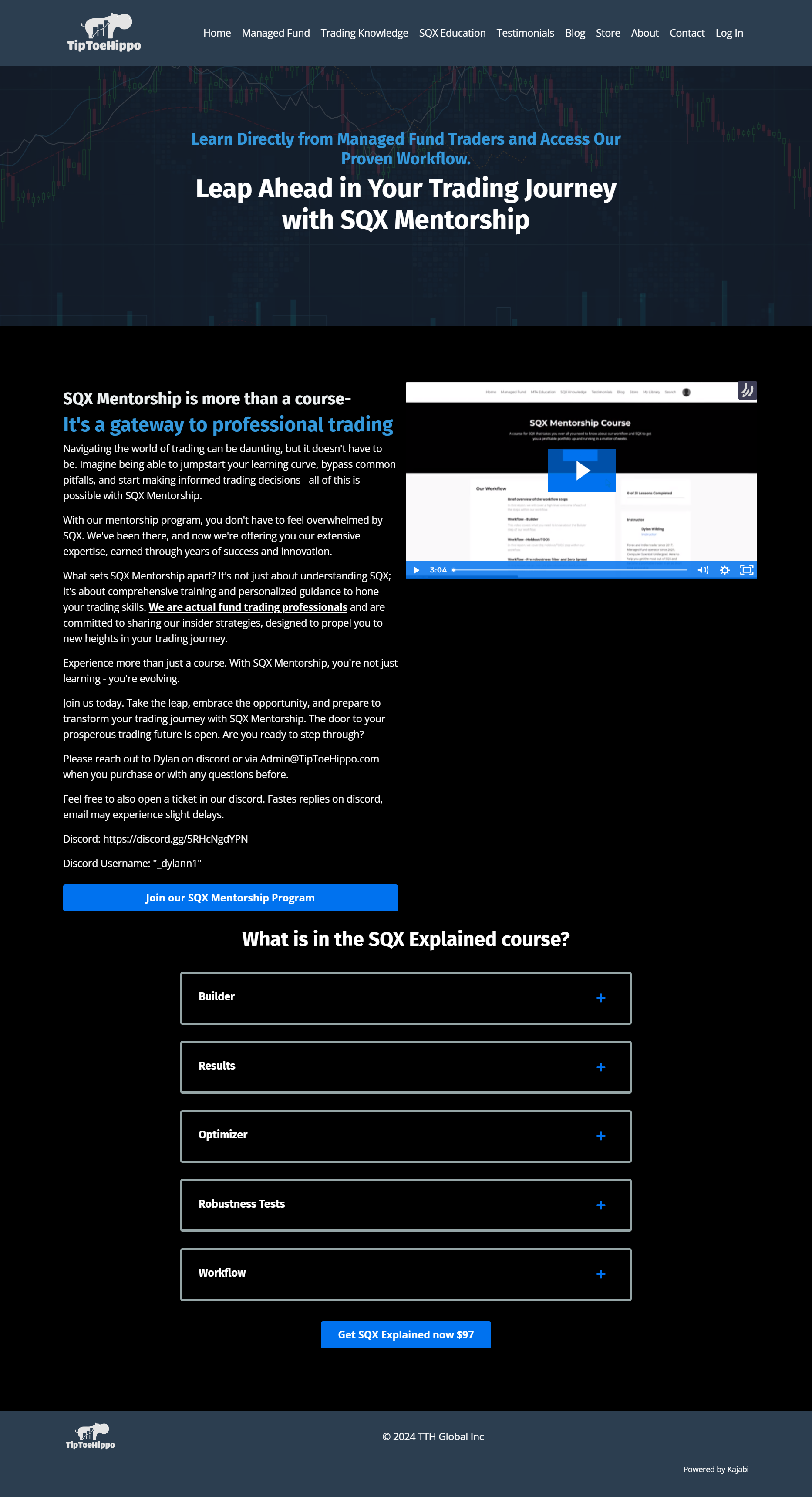 TipToeHippo – Strategy Quant Mentorship