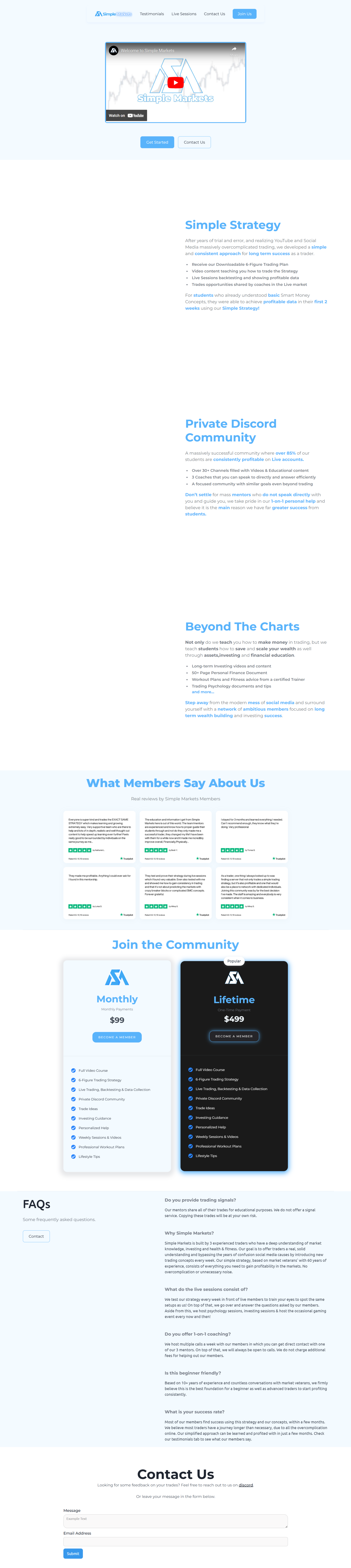 Simple Markets Academy + Clone Discord Community [Lifetime]