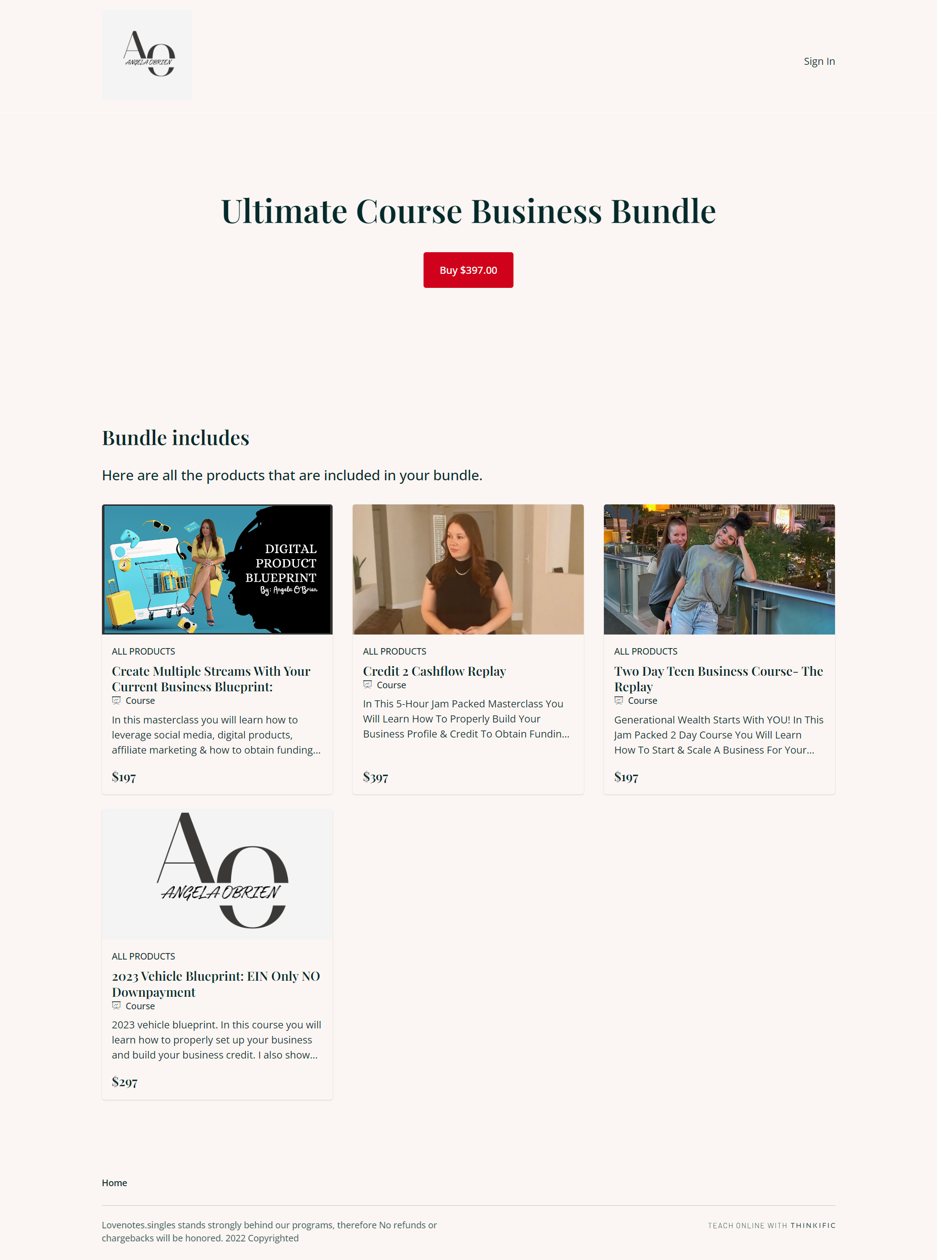 Angela OBrien – Ultimate 5 Course Business Bundle