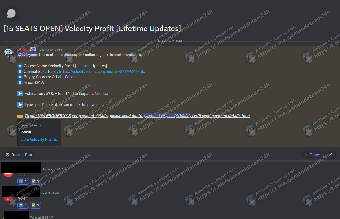 Velocity Profit