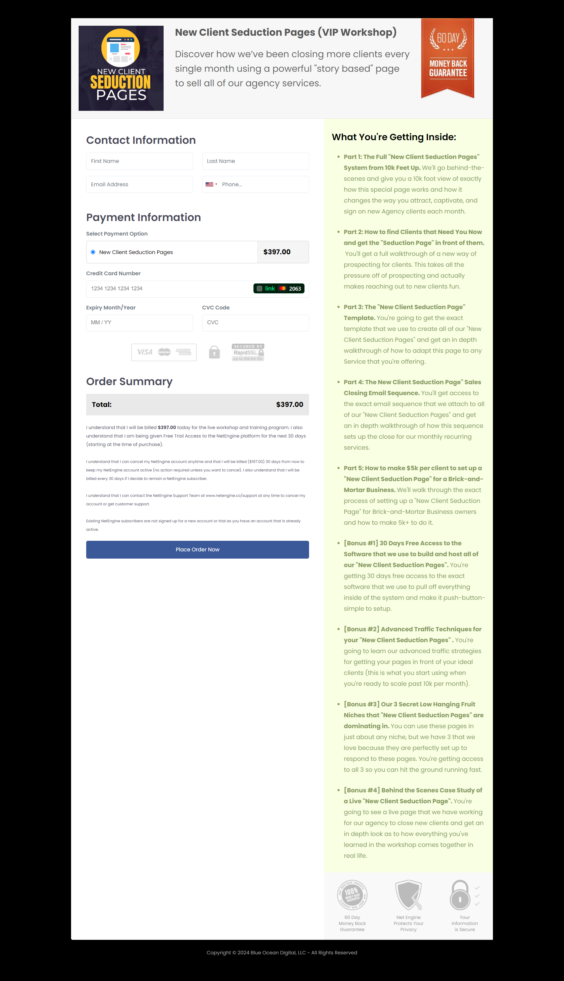 Ben Adkins – New Client Seduction Pages