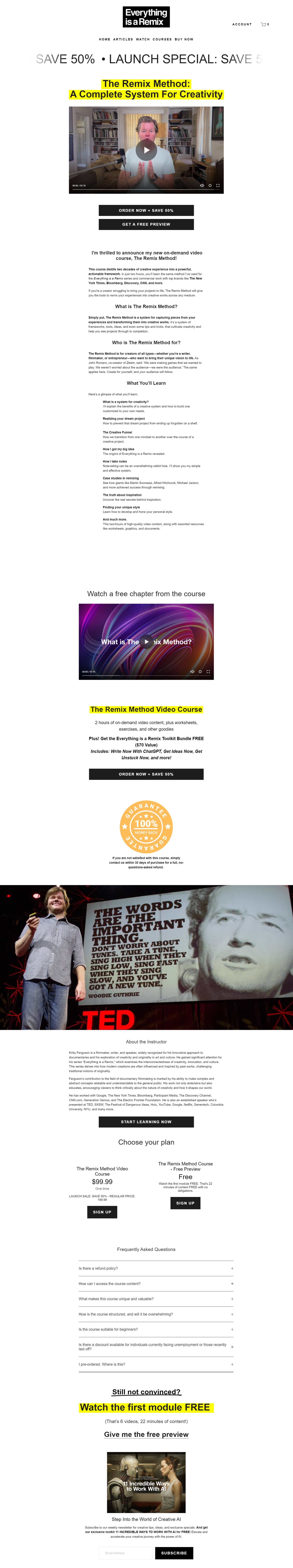 Kirby Ferguson - The Remix Method - A Complete System For Creativity