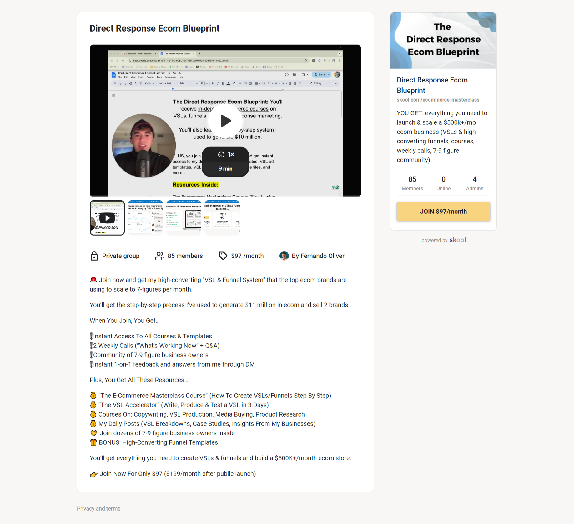 Fernando Oliver - Direct Response Ecom Blueprint