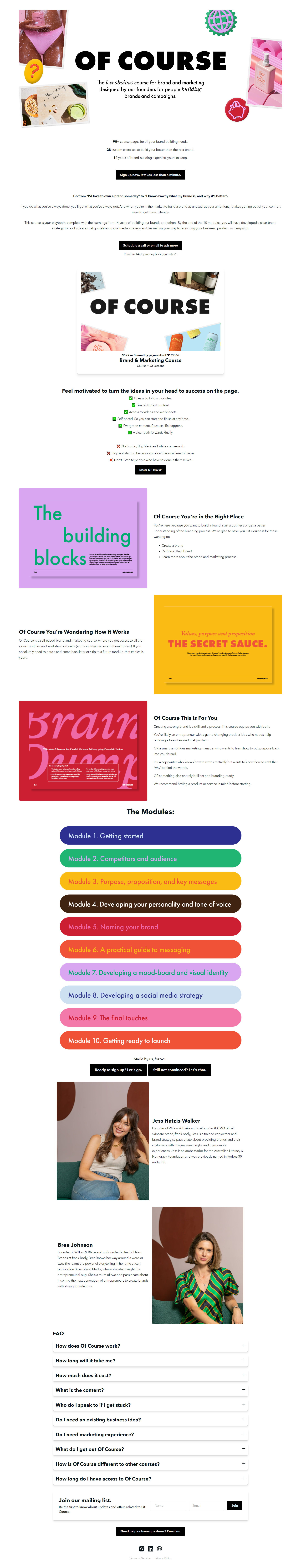 Willow & Blake – Brand & Marketing Course