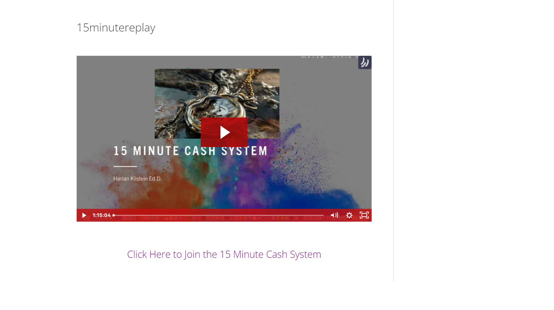 Harlan Kilstein – 15 Minute Cash System