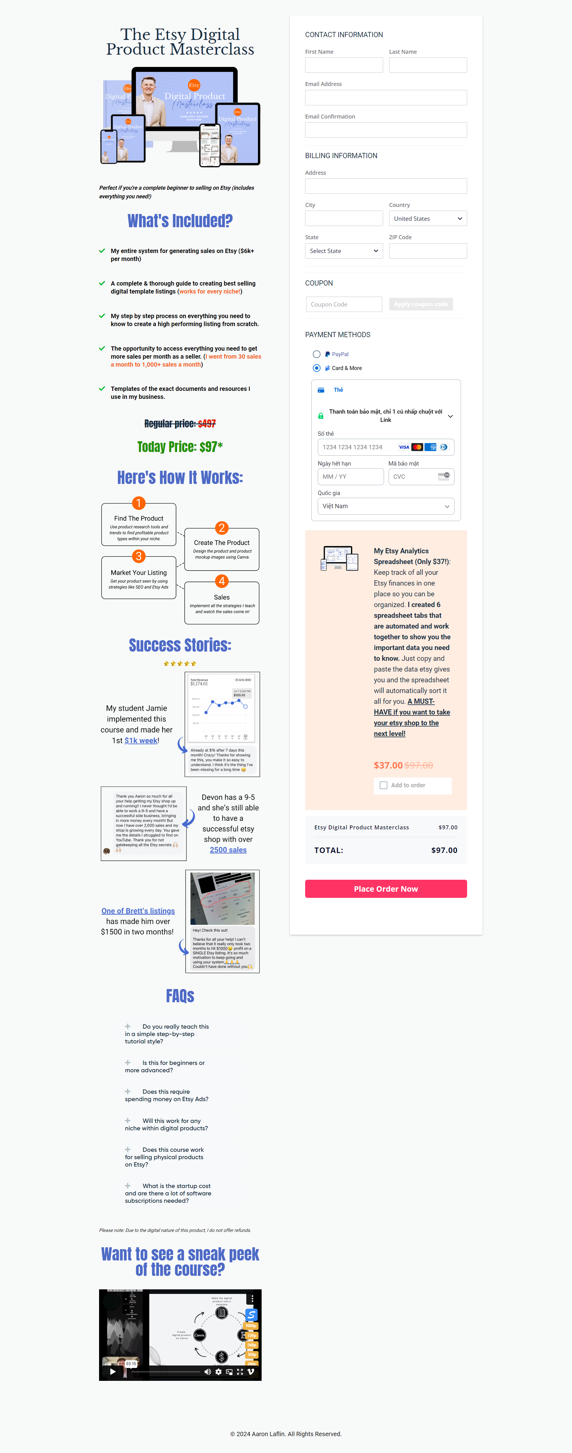 Aaron Laflin – The Etsy Digital Product Masterclass