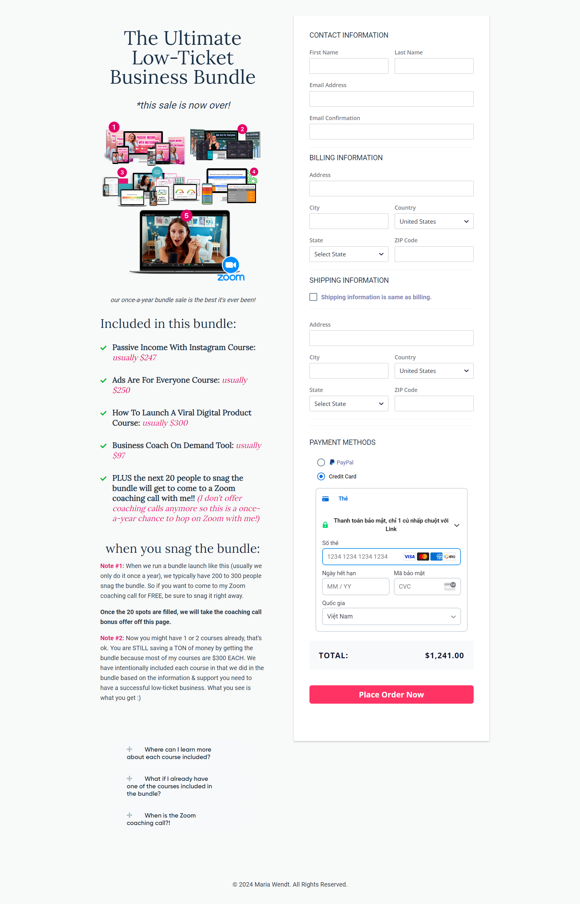 Maria Wendt – The Ultimate Low-Ticket Business Bundle