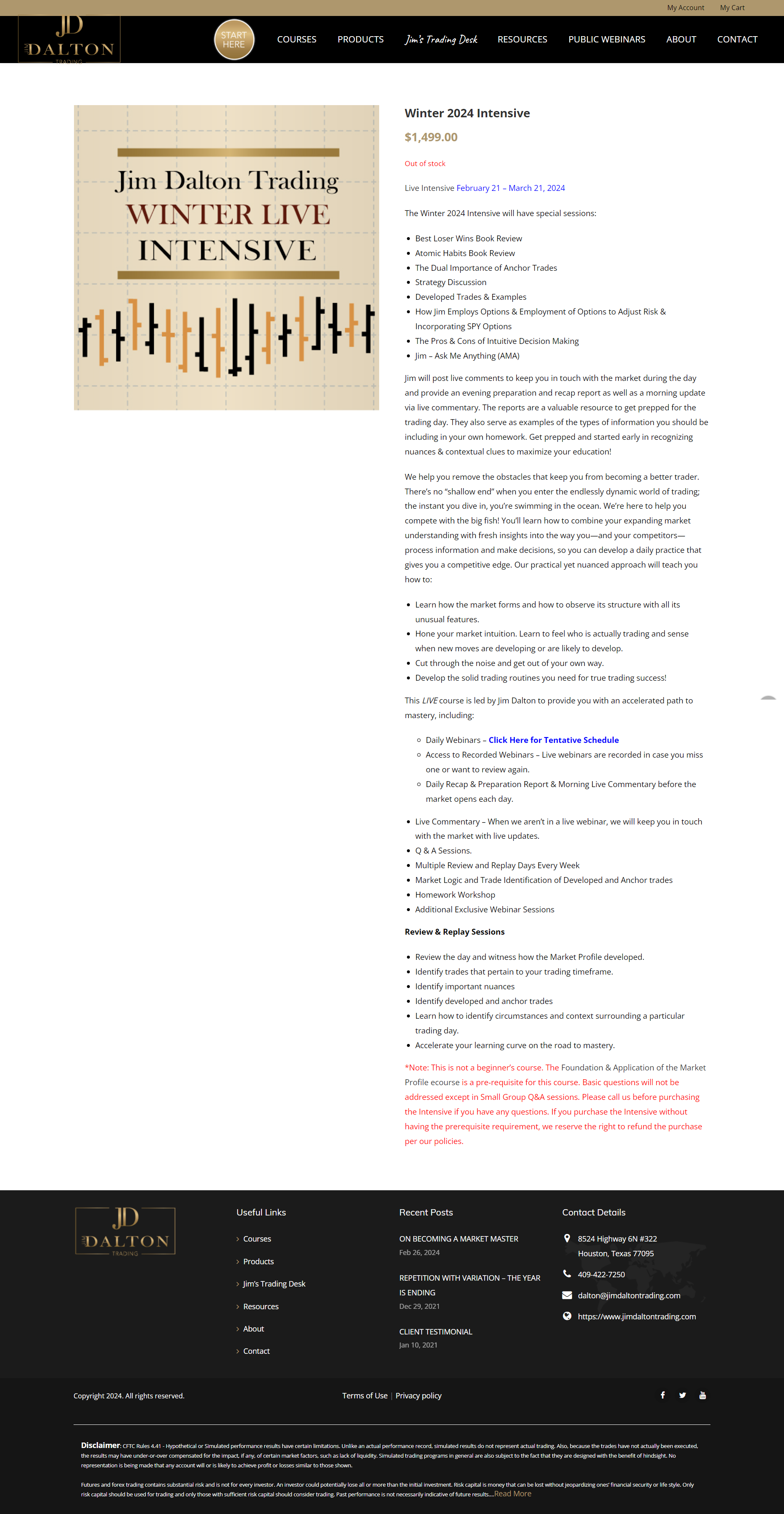 Jim Dalton – Winter 2024 Intensive