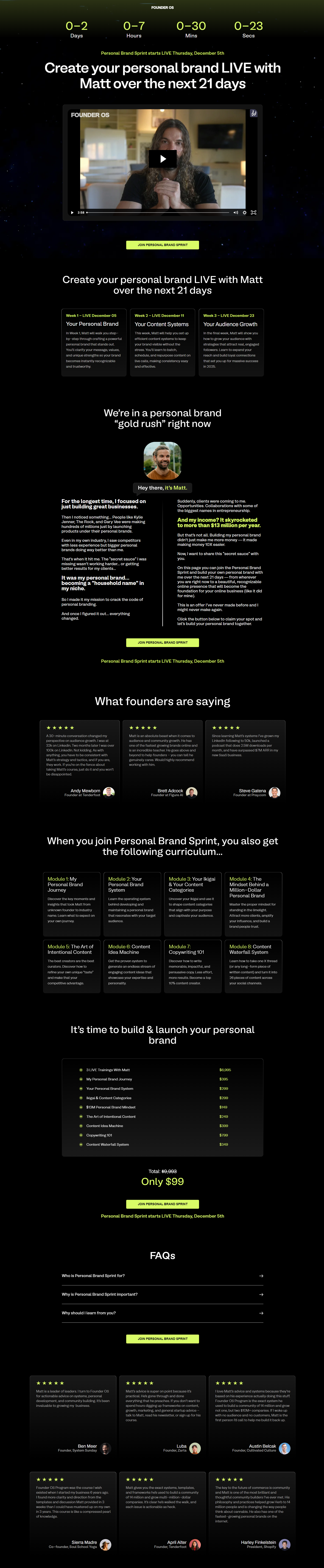 Matt Gray - Personal Brand Sprint