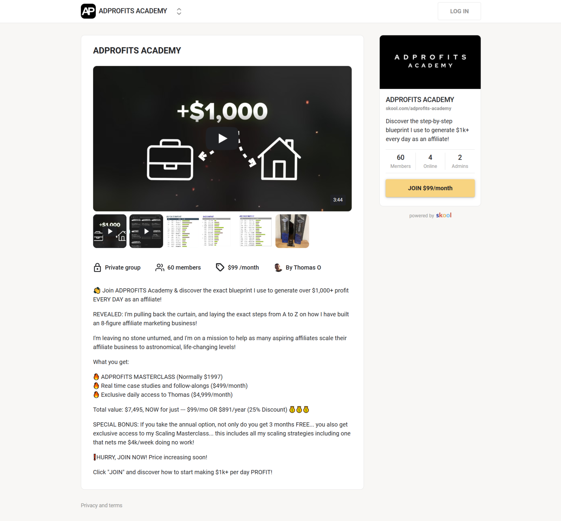Thomas - AdProfits Academy - Course