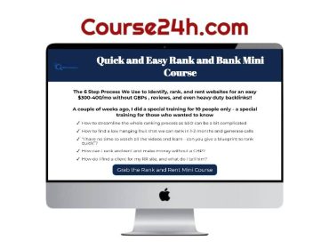 Saravanan Ganesh - Easy Rank and Bank Mini Course
