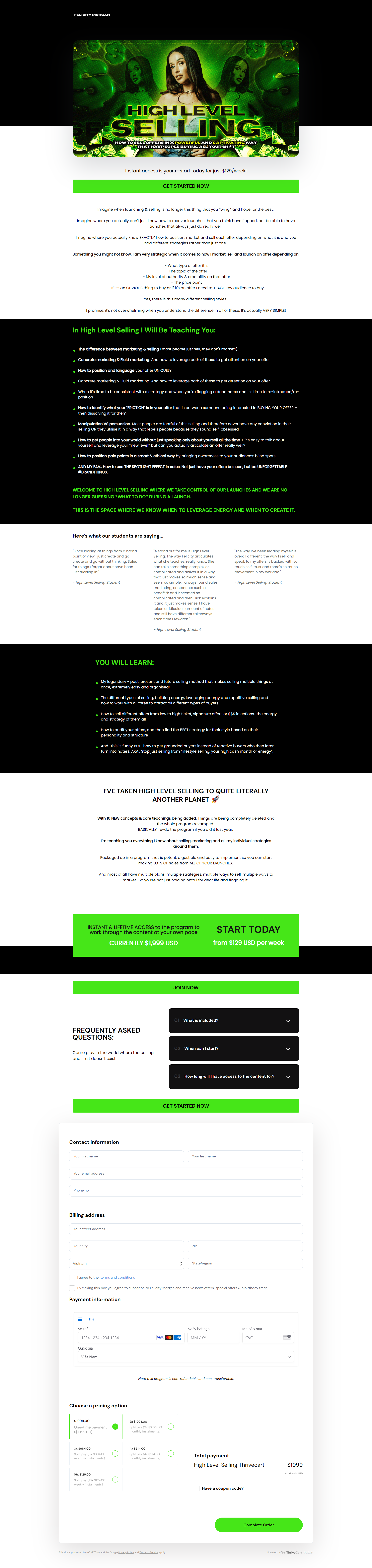 Felicity Morgan – High Level Selling
