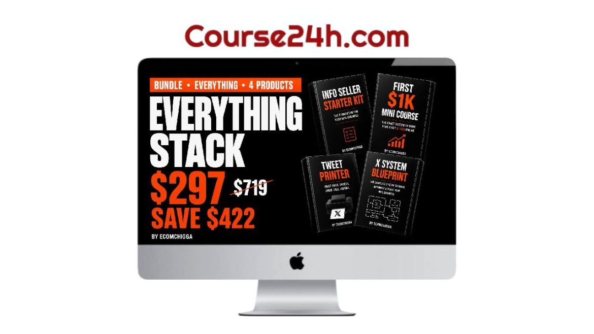 EcomChigga Courses Bundle (INFO SELLER STARTER KIT + FIRST $1K MINI COURSE + TWEET PRINTER + X SYSTEM BLUEPRINT)